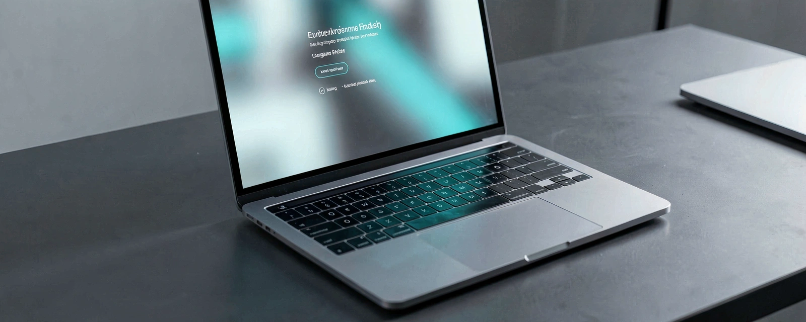 Portal interface on laptop